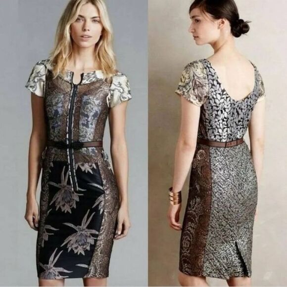 Anthropologies Byron Lars “Beguile” Tapestry Cocktail Dress – Size 4 - Picture 6 of 16